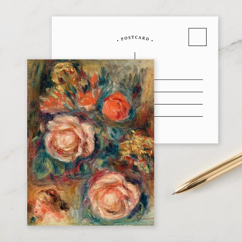 Bouquet of Roses  Renoir Postcard
