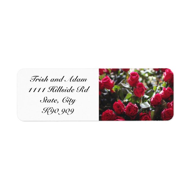 Bouquet of Roses Return Address Labels (Front)