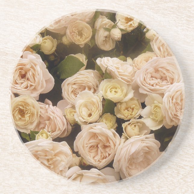 Bouquet of  Roses Sandstone Coaster (Front)