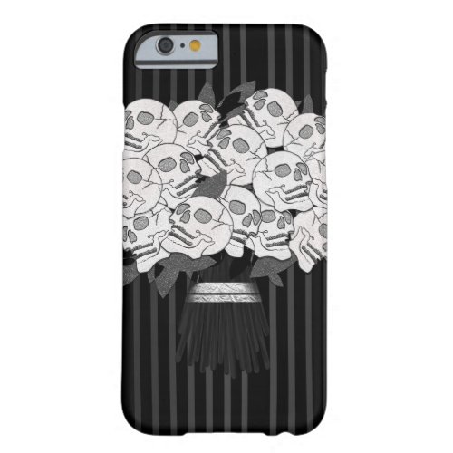 Bouquet of Skull Roses Black  White Barely There iPhone 6 Case