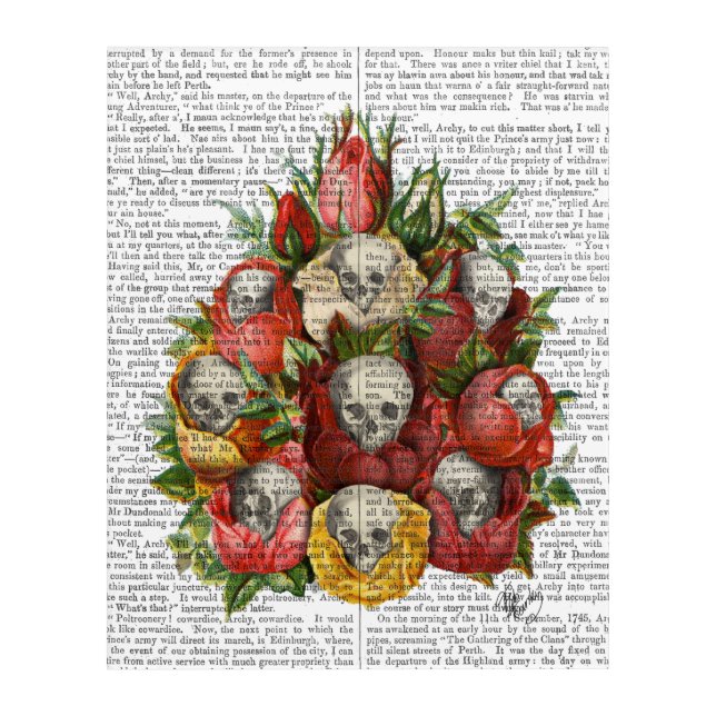 Bouquet of Skulls Acrylic Print (Front)