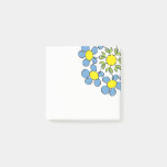 Bouquet of spring flowers post-it notes