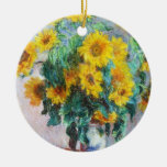 Bouquet Of Sunflowers, 1880 Claude Monet Ceramic Ornament at Zazzle