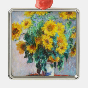 Bouquet of Sunflowers, 1880 Claude Monet Metal Ornament