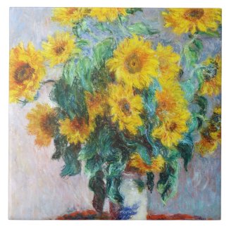 Bouquet of Sunflowers, 1880 Claude Monet Tile