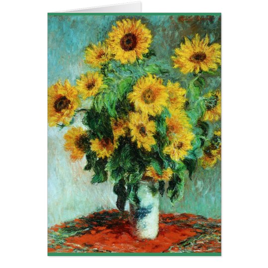 Bouquet of Sunflowers by Claude Monet Card