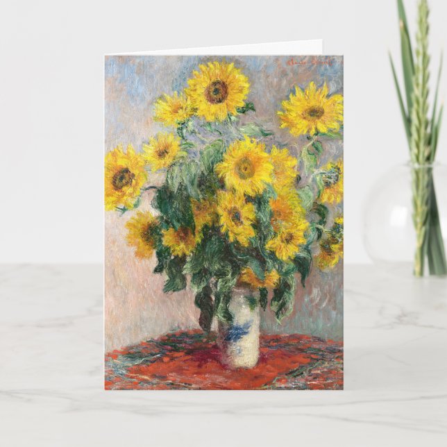 Bouquet of Sunflowers by Claude Monet Classic Card (Front)
