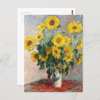 Bouquet of Sunflowers by Claude Monet Classic Postcard