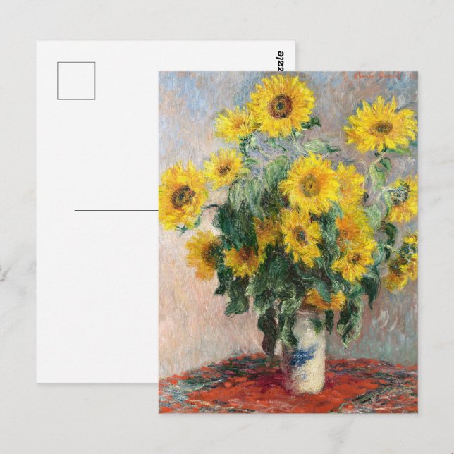 Bouquet of Sunflowers by Claude Monet Classic Postcard (Front/Back)