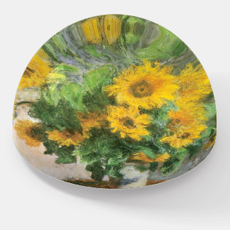Bouquet of Sunflowers by Claude Monet Paperweight