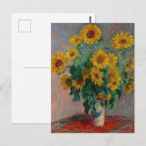 Bouquet of Sunflowers by Claude Monet Postcard