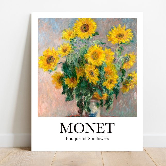 Bouquet of Sunflowers by Claude Monet Poster (Brighten Your Space: Monet's Sunflowers! High-quality art poster)