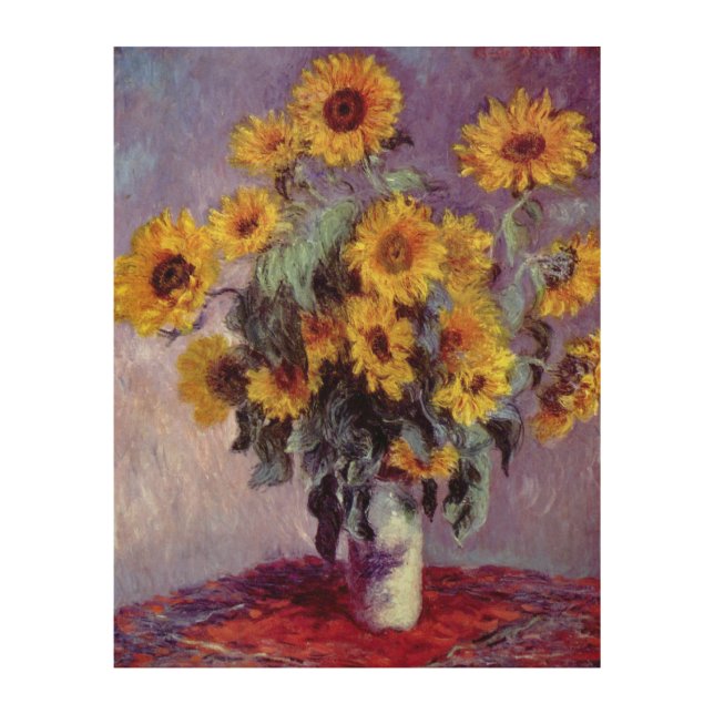 Bouquet of Sunflowers by Claude Monet, Vintage Art (Front)