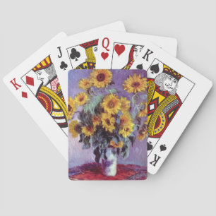 Bouquet of Sunflowers by Claude Monet, Vintage Art Poker Cards