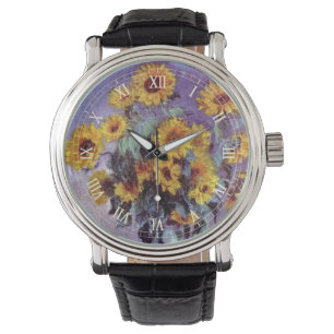 Bouquet of Sunflowers by Claude Monet, Vintage Art Watch