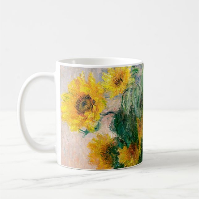 Bouquet of Sunflowers by Monet Impressionist  Coffee Mug (Left)