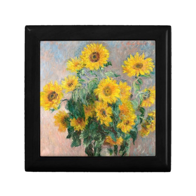 Bouquet of Sunflowers by Monet Impressionist Gift Box (Front)
