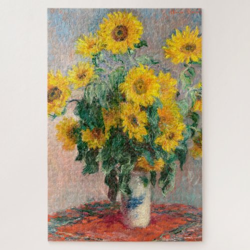 Bouquet of Sunflowers by Monet Impressionist Jigsaw Puzzle