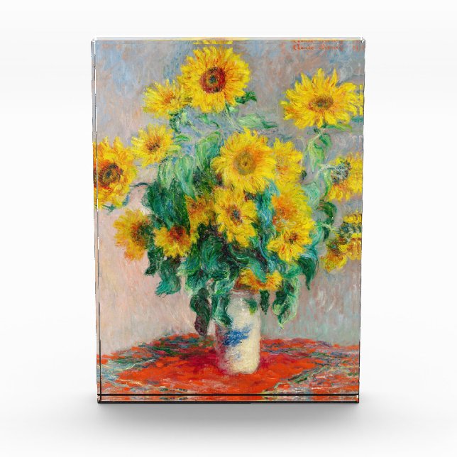Bouquet of Sunflowers Claude Monet    Acrylic Award (Front)