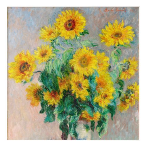 Bouquet of Sunflowers Claude Monet    Acrylic Print
