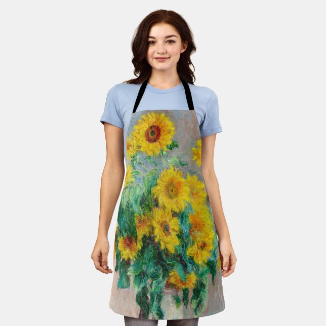 Bouquet of Sunflowers Claude Monet     Apron (Worn)
