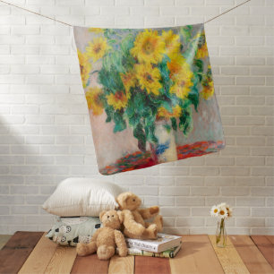 Bouquet of Sunflowers Claude Monet Baby Blanket