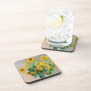 Bouquet of Sunflowers Claude Monet Beverage Coaster