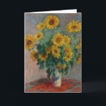Bouquet of Sunflowers | Claude Monet Card<br><div class="desc">Bouquet of Sunflowers (1881) by Claude Monet (French, 1840–1926) is a radiant still life that captures the bold vibrancy and textured beauty of sunflowers. With his signature impressionist brushwork, Monet transforms the flowers into a dynamic study of color and light, celebrating their golden hues and natural vitality. This artwork reflects...</div>