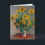 Bouquet of Sunflowers | Claude Monet Card<br><div class="desc">Bouquet of Sunflowers (1881) by Claude Monet (French, 1840–1926) is a radiant still life that captures the bold vibrancy and textured beauty of sunflowers. With his signature impressionist brushwork, Monet transforms the flowers into a dynamic study of color and light, celebrating their golden hues and natural vitality. This artwork reflects...</div>