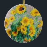 Bouquet of Sunflowers Claude Monet  Ceramic Ornament<br><div class="desc">Bouquet of Sunflowers. Claude Monet. 1881. Reproduction of famous works of art  images in the public domain.</div>