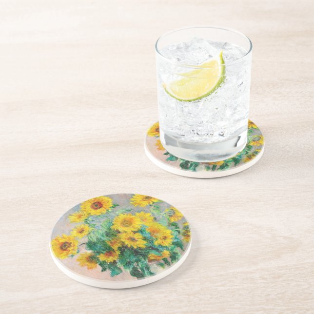 Bouquet of Sunflowers Claude Monet   Coaster (Side)