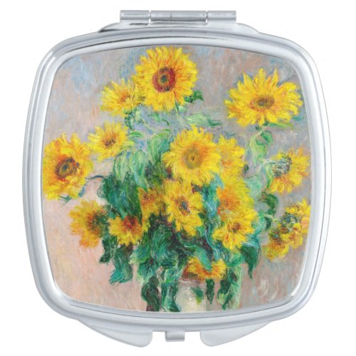 Bouquet of Sunflowers Claude Monet     Compact Mirror