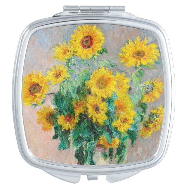Bouquet of Sunflowers Claude Monet     Compact Mirror (Front)
