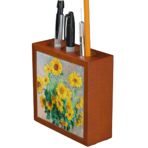 Bouquet of Sunflowers Claude Monet    Desk Organizer
