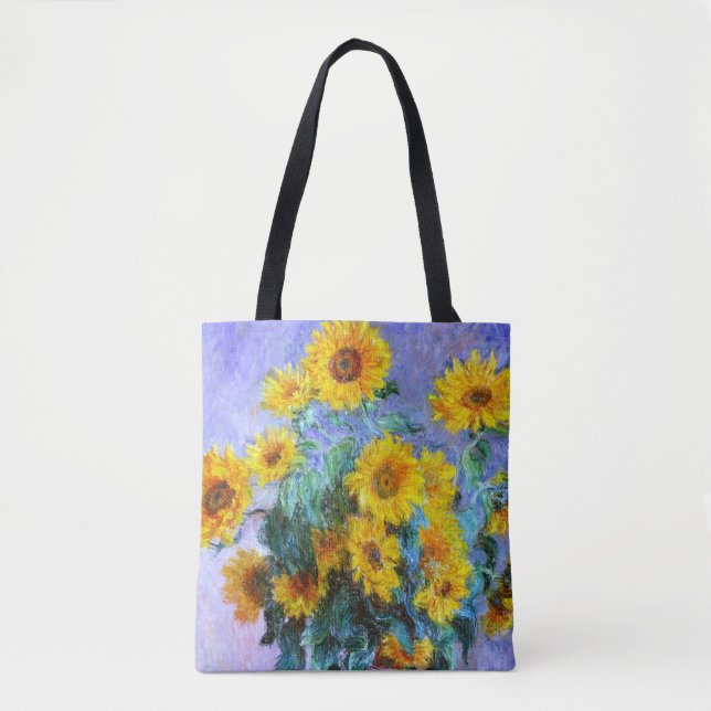 Bouquet of Sunflowers Claude Monet Fine Art Tote Bag (Front)