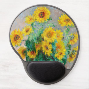 Bouquet of Sunflowers Claude Monet Gel Mouse Pad