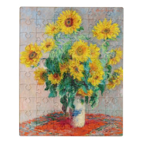 Bouquet of Sunflowers Claude Monet    Jigsaw Puzzle