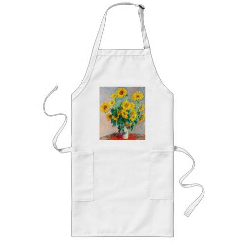 Bouquet of Sunflowers Claude Monet     Long Apron