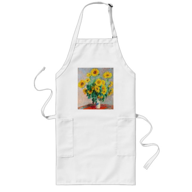 Bouquet of Sunflowers Claude Monet     Long Apron (Front)