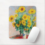 Bouquet of Sunflowers Claude Monet     Mouse Pad<br><div class="desc">Bouquet of Sunflowers. Claude Monet. 1881. Reproduction of famous works of art  images in the public domain.</div>