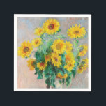 Bouquet of Sunflowers Claude Monet    Napkins<br><div class="desc">Bouquet of Sunflowers. Claude Monet. 1881. Reproduction of famous works of art  images in the public domain.</div>