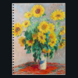 Bouquet of Sunflowers Claude Monet       Notebook<br><div class="desc">Bouquet of Sunflowers. Claude Monet. 1881. Reproduction of famous works of art  images in the public domain.</div>