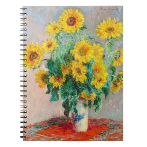 Bouquet of Sunflowers Claude Monet       Notebook