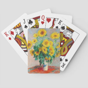 Bouquet of Sunflowers Claude Monet       Poker Cards