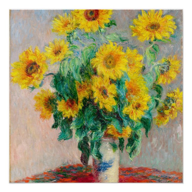 Bouquet of Sunflowers Claude Monet    Poster (Front)
