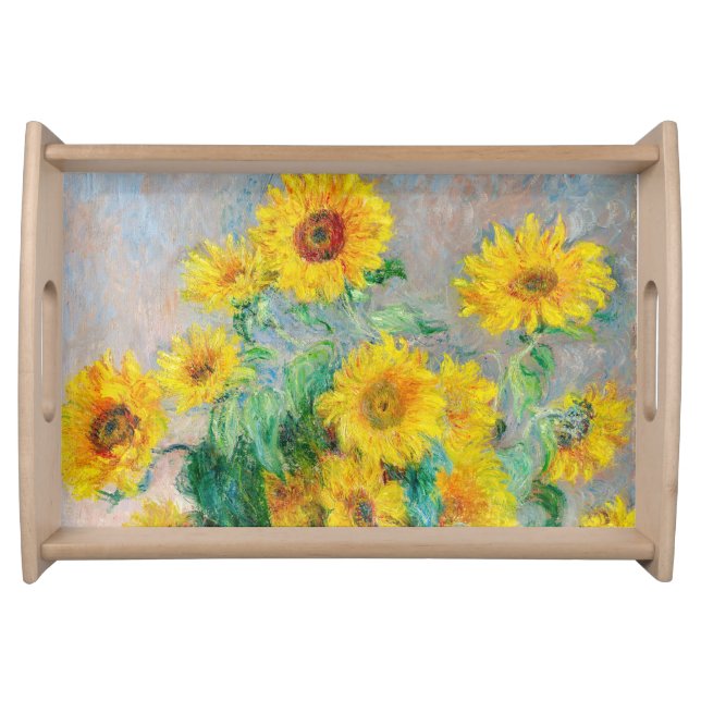 Bouquet of Sunflowers Claude Monet     Serving Tray (Front)