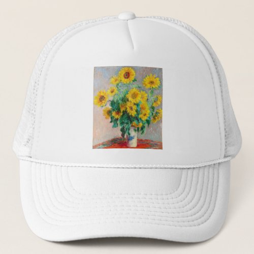 Bouquet of Sunflowers Claude Monet     Trucker Hat
