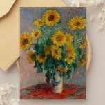 Bouquet of Sunflowers Monet Postcard<br><div class="desc">"Bouquet of Sunflowers" (1881) by Claude Monet presents a radiant still life of golden sunflowers arranged in a vase. The lively brushstrokes and warm tones capture the energy and vitality of these flowers, turning an everyday bouquet into a timeless work of Impressionist art. This artwork fills interiors with light and...</div>