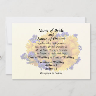 Bouquet of Sunflowers Wedding Supplies Invitation