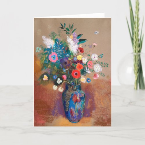 Bouquet Of Wild Field Flowers _ Odilon Redon Card